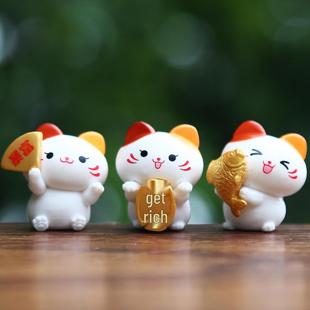 National Tide Lucky Cat Series: Trendy Cute Granules Figurines - Blind Box Cultural Gifts & Ornaments