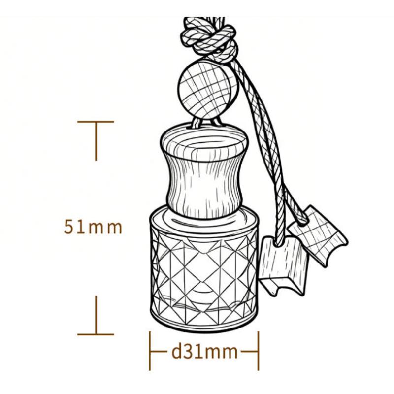 1 Stück Aromatherapie Ätherisches Öl Flasche Hängende Auto Parfümflasche Ornament Auto Lufterfrischer Auto Dekoration Innenraum Für Zuhause