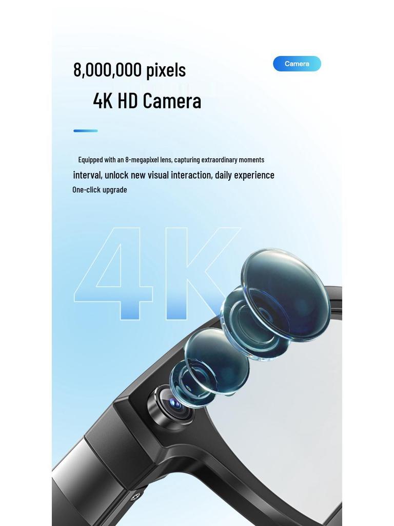 Q8 Smarte Brille: 8MP Kamera, Lokaler Speicher, Echtzeit-KI-Übersetzung