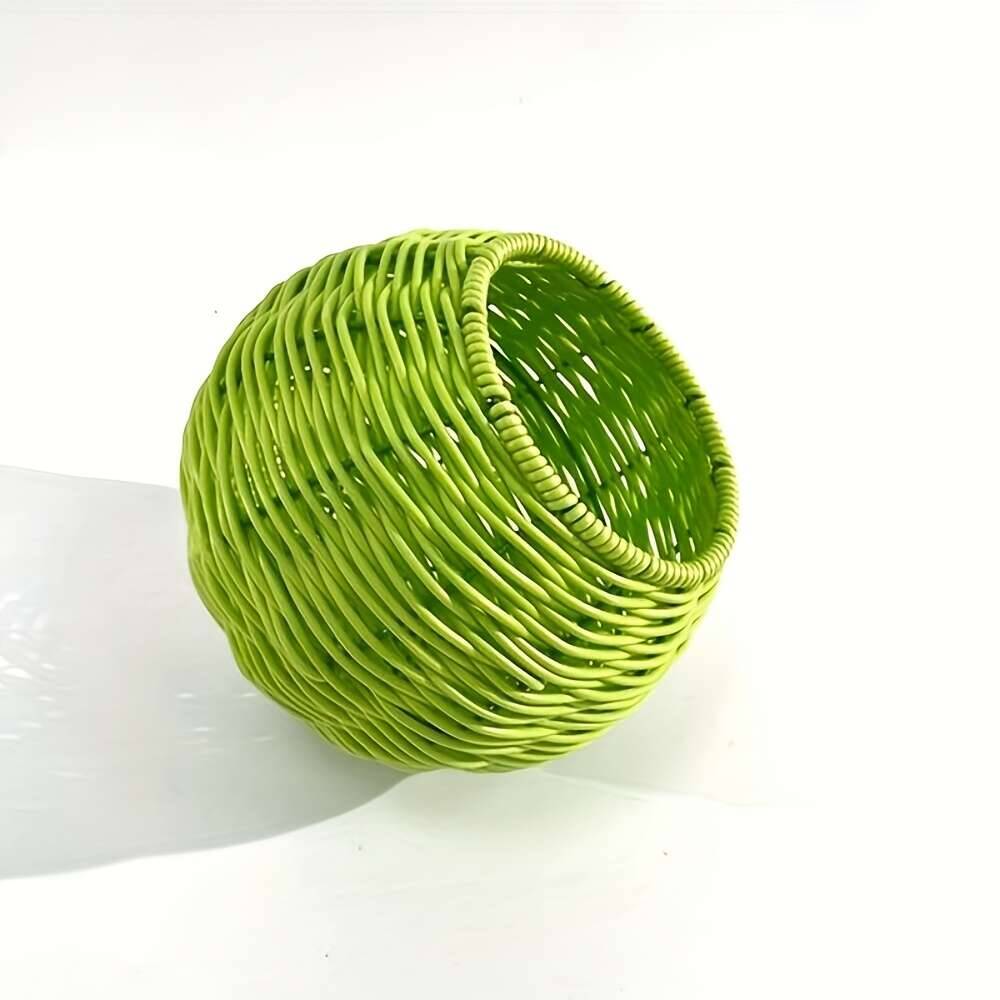 

Hand-Woven Bird Nest Four Seasons Universal Hanging Cage Durable Easy To Clean Suitable For Parrots Cockatiels Small Budgerigars зелений