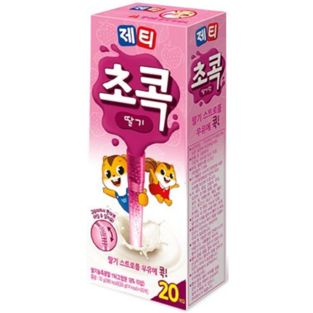 

[Джетти] Шоколадная соломка с шоколадным вкусом, клубничным вкусом 20 шт Strawberry