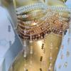 European Handmade Beaded Tassel Chest Chain - Strappy Back Beach Party Accessory