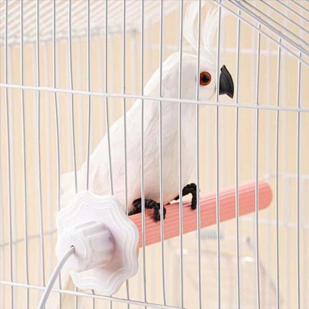 Non-slip USB Heated Bird Perch Easy To Install Rounded Safe Edges Bird Cage Warmer Stick Smooth Corner Sectional Heat