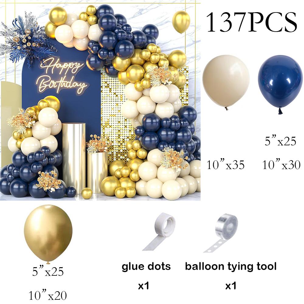 

Navy Blue Balloons Garland Blue White Sand Gold Balloon Arch Kit Graduation Baby Shower Wedding Birthday Party Decoration Globos AS Picture