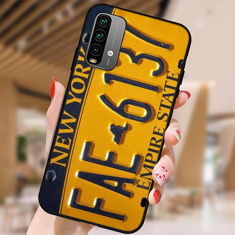 Luxury New York Plate Number Phone Case For Xiaomi9 10 11PRO LITE Redmi NOTE7 8 9 10A PRO K40 Poco3 Shell