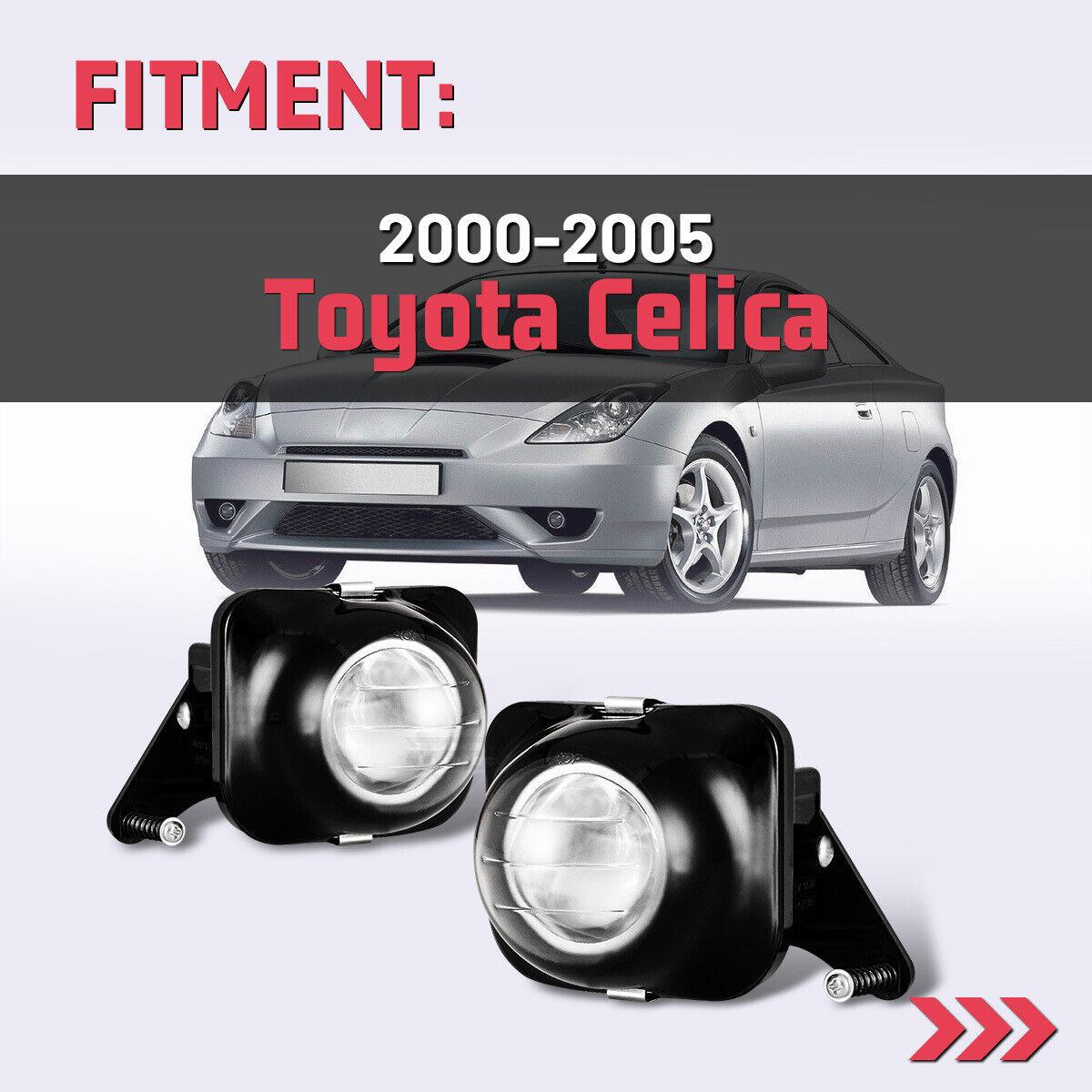 Fog Lights For Toyota Celica 2000-2005 Clear Glass Lens Pair Lamps with Bulbs front bumper lamps assembly pair 4300K