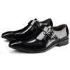 Luxury Gentleman Man Business 38~48 Wedding Formal Designer Mens Dress Casual Patent Leather Italian Monks Shoes for Men Loafers