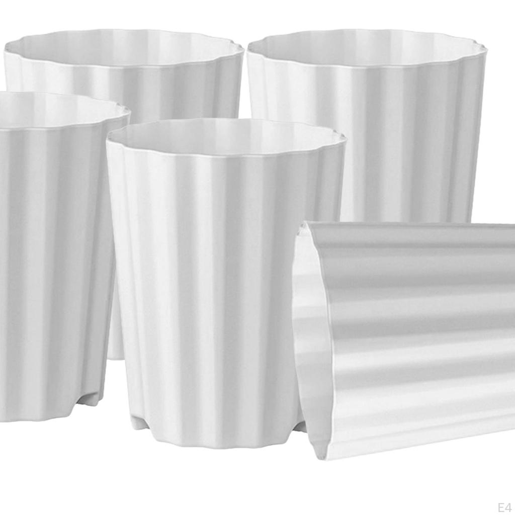 5 Pieces Plant Pots 1.4 L Practical Home Decoration Containers Flower for Backyard Office