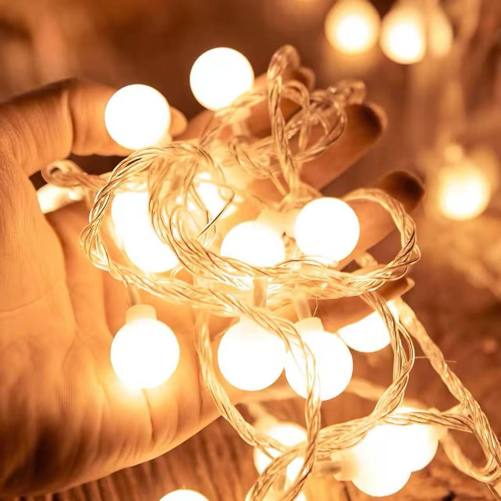 Colorful LED String Lights - Starry Sky Outdoor & Room Decoration, Atmosphere & Tent Lights with Flashing Bulbs