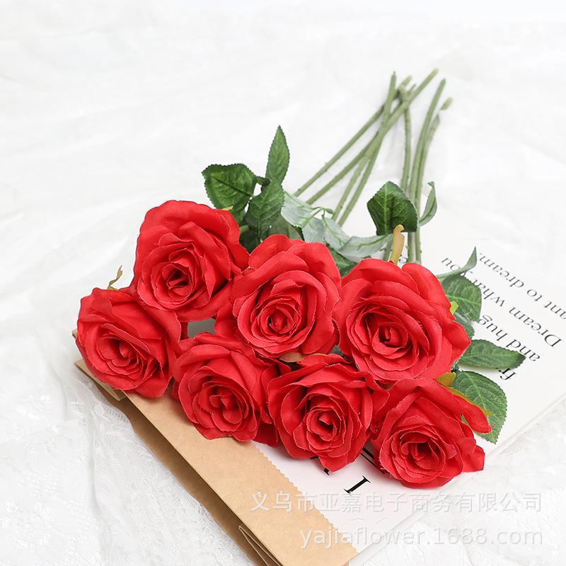 5/10Pcs Rose Artificial Flowers Bouquet for Home Room Decor Wedding Decoration Fake Flowers Valentine Day Gift DIY Vase Ornament