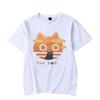 Summer Fans Cat Print Anime Funny Unisexs Womens Tshirt Hip Hop Fashion Casual Large YK Couples Tshirt Comfortable Clothing