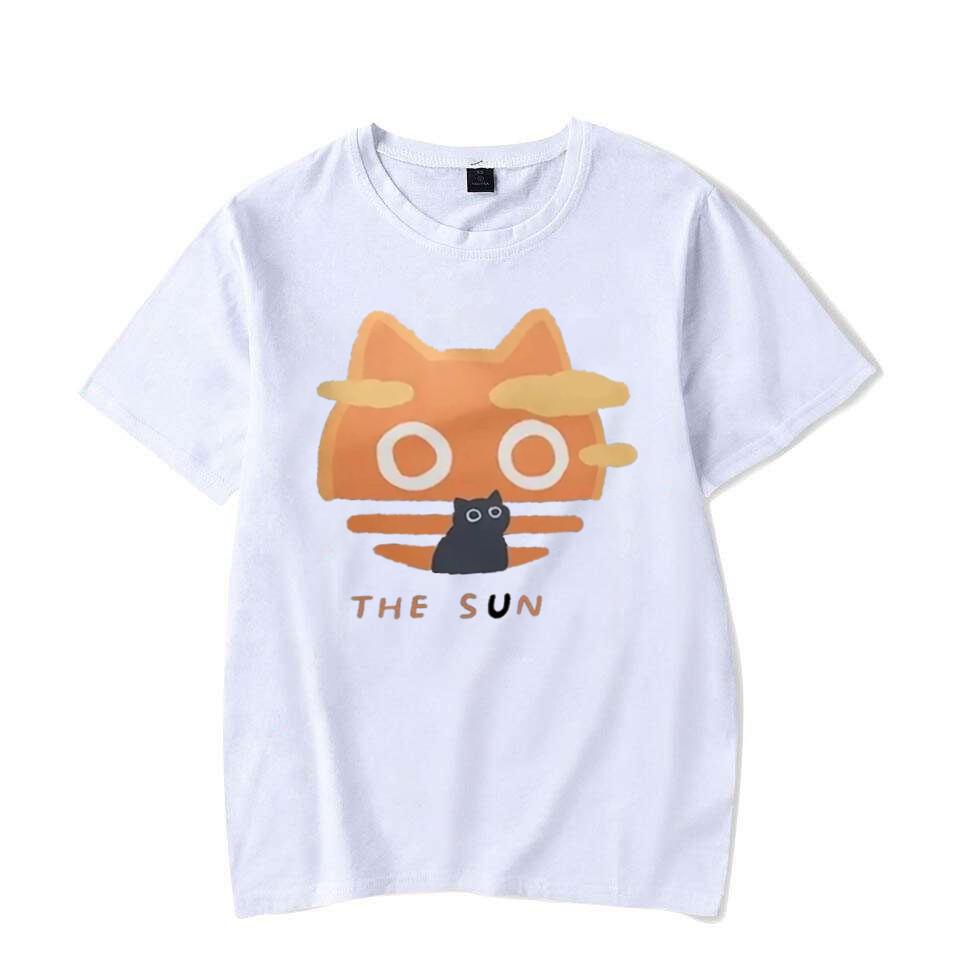 Summer Fans Cat Print Anime Funny Unisexs Womens Tshirt Hip Hop Fashion Casual Large Y2K Couples Tshirt Comfortable Clothing