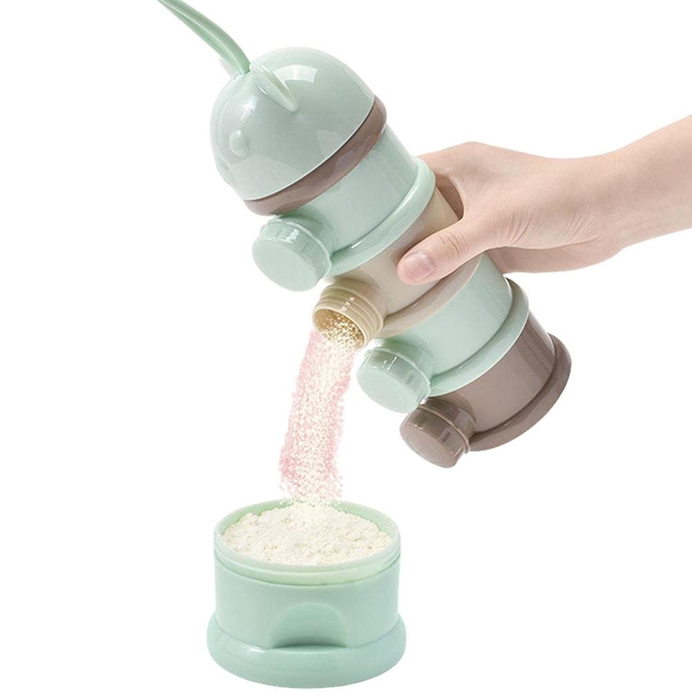 Babynahrungsspender 4 Schichten Tragbarer Milchpulverspender Behälter Babyfütterung Reiseaufbewahrung