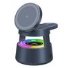 Mindpure 3-in-1 Magnetische Kabellose Ladestation Faltbarer 15W Lade-Ständer mit RGB-Nachtlicht und Lautsprecher
