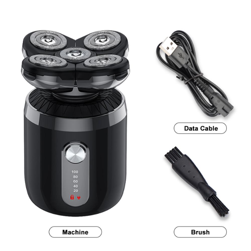 5 In 1 Head Shaver Razor For Bald Man Rechargeable Hair Shaving Razors Waterproof Wet Dry Beard Trimmer