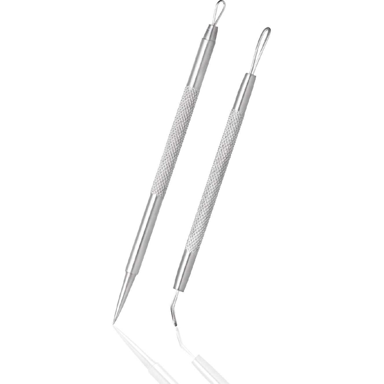 Blackhead Remover, 2Pcs Pimple Popper,Stainless Steel Pimple Extractor Blackhead Removal Tool Risk Free Treatment and Easy Removal of Pimples,