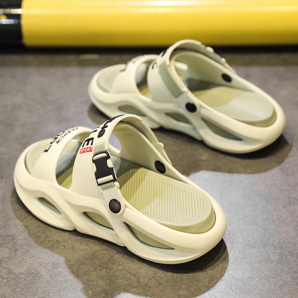 Léto Muži a ženy One Word Drag Trend Tisk dopisů Pohodlné Dvoubarevné Spodní část, eva Neformální Venkovní plážové sandály Pantofle