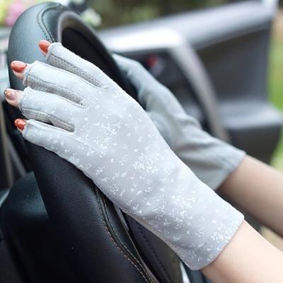 Half Finger Sunscreen Gloves Touchable Screen Nail Art Mittens New Nail Painting Gloves  Summer