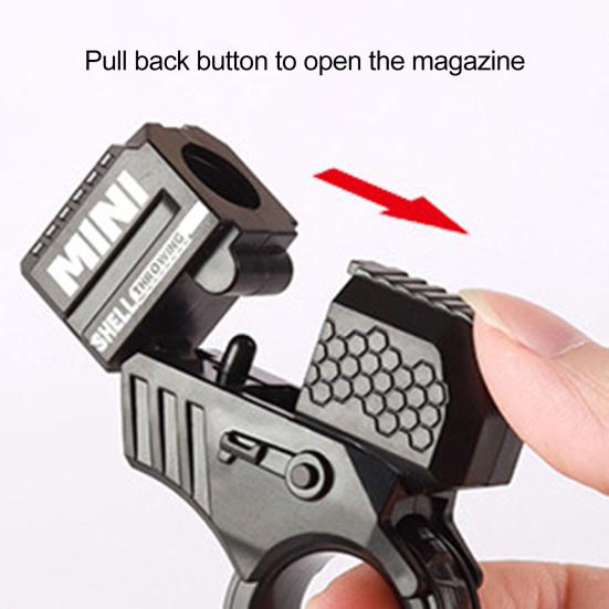 Shooter Spinner Ring Fidget Spielzeug mit 10 Weichgeschossen 2 Hülsen