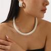 Rhinestones And Pearls Jewelry Set Versatile For Weddings Event Lightweight Design Celebration Necklace Ear Studs