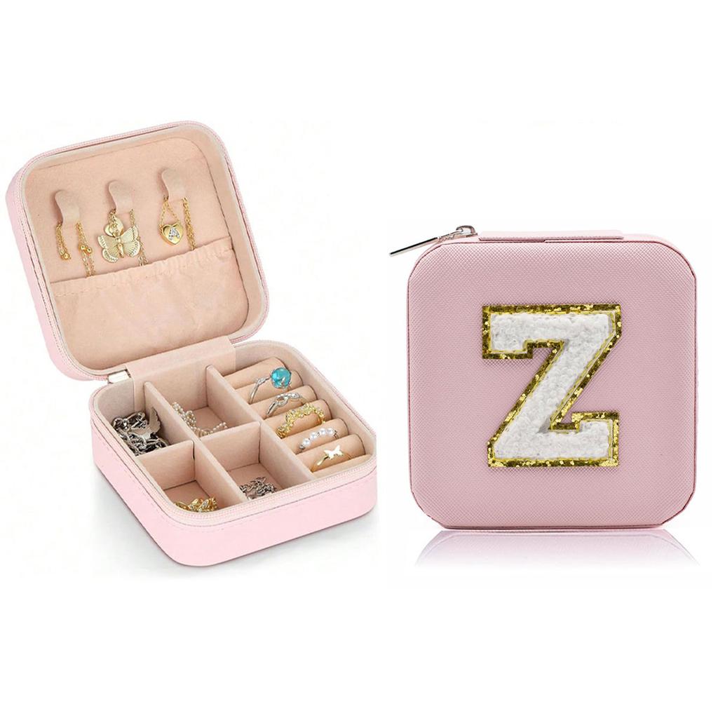 New creative letter jewelry box portable travel ring necklace earrings stud earrings earrings earrings earrings storage box-liu