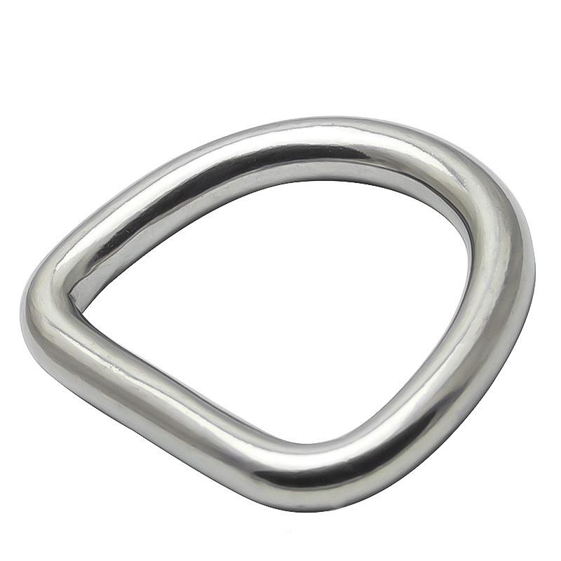 In-stock 316 Stainless Steel Semicircle Seamless Welded D-ring Kayak Surfboard Hardware Pull Buckle.