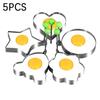 5pcs Stainless Steel Egg Frying Machine Egg Frying Machine Breakfast Baking Model Heart-Shaped Egg Frying Machine Gadge