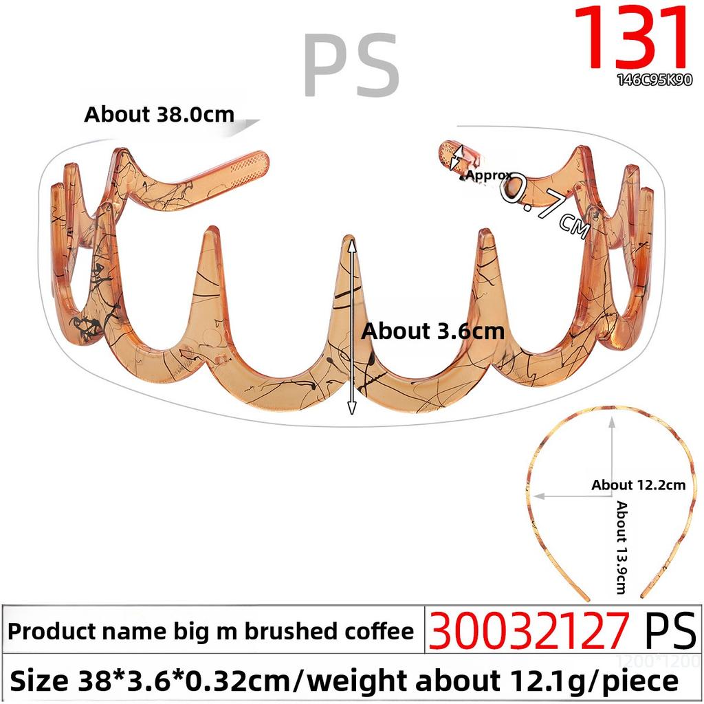 Mattiertes Haarband Sommer Gesichtsreinigungs-Stirnband Make-up Rutschfest Wellenförmig Gezahnt Pony Unsichtbare Haarspange