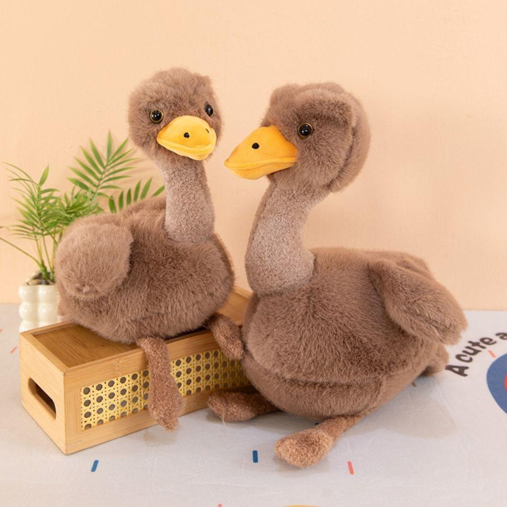 Big Eyes Ostrich Plush Toy Creative Design Wild Animal Doll Ostrich Plush Doll Backpack Hanging