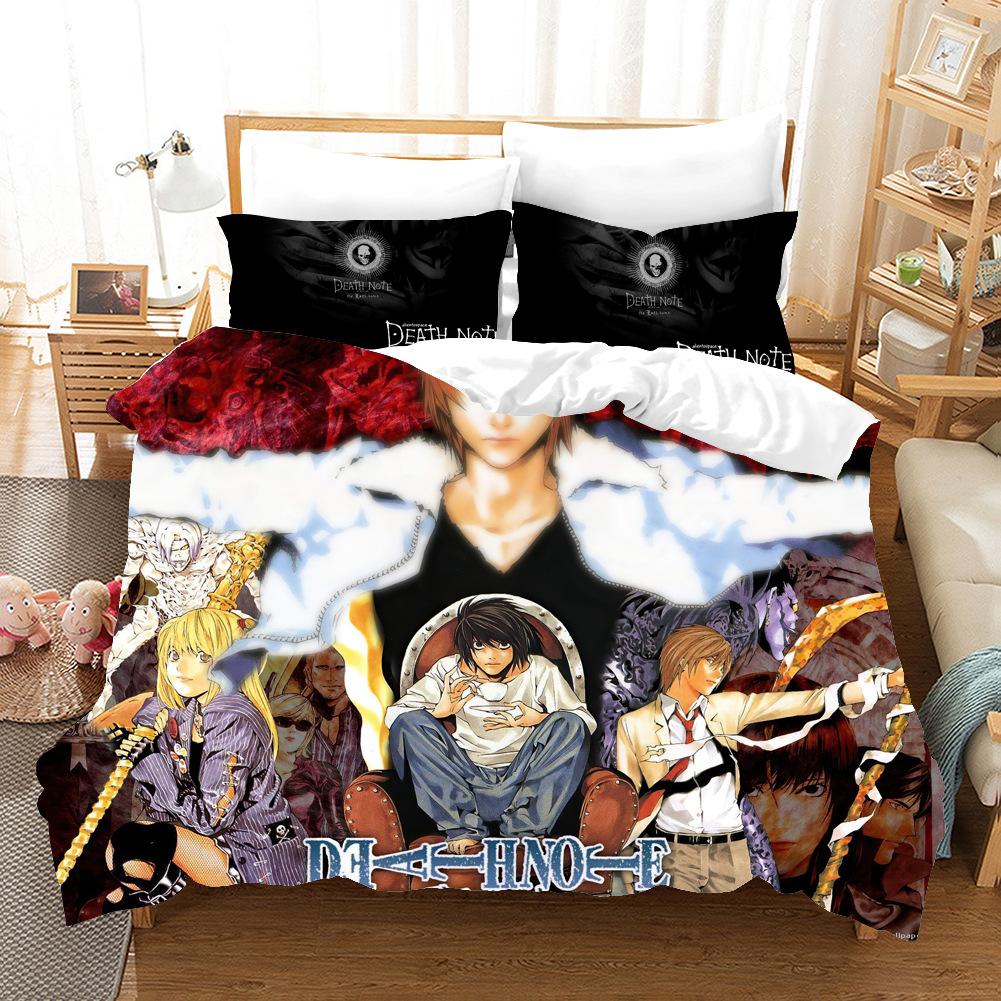 Digital Printing Animation Bedding Four-Piece Set Three-Piece Set Bed Sheet Pillow