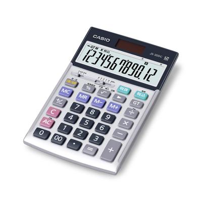 Casio Oryginalny praktyczny kalkulator 12-cyfrowy Obliczanie czasu dziennego Wystarczy wpisać Srebrny Zgodny z ustawą o ekologicznych zakupach Certyfikat Eco Mark i