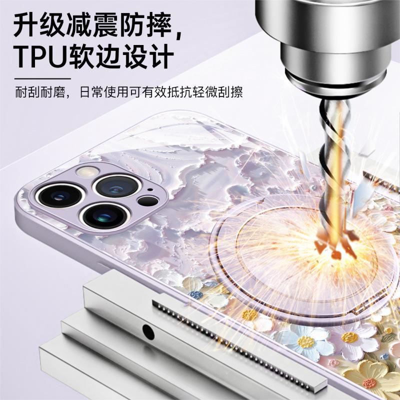 Suitable for Apple 17promax Mobile Phone Case Iphone14 New Ip15pro Hand Rope 16 Magnetic Bracket Air