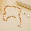 Women's Necklace All-match Adjustable Pearl Brooch Style Pendant Necklace