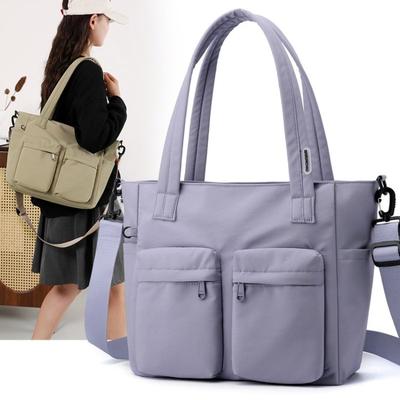 Klassische Nylon-Schultertasche Damen Mehrere Taschen Crossbody-Tasche Innentasche mit Reißverschluss Ideal für den täglichen Gebrauch Arbeit Einkaufen und Treffen mit Freunden