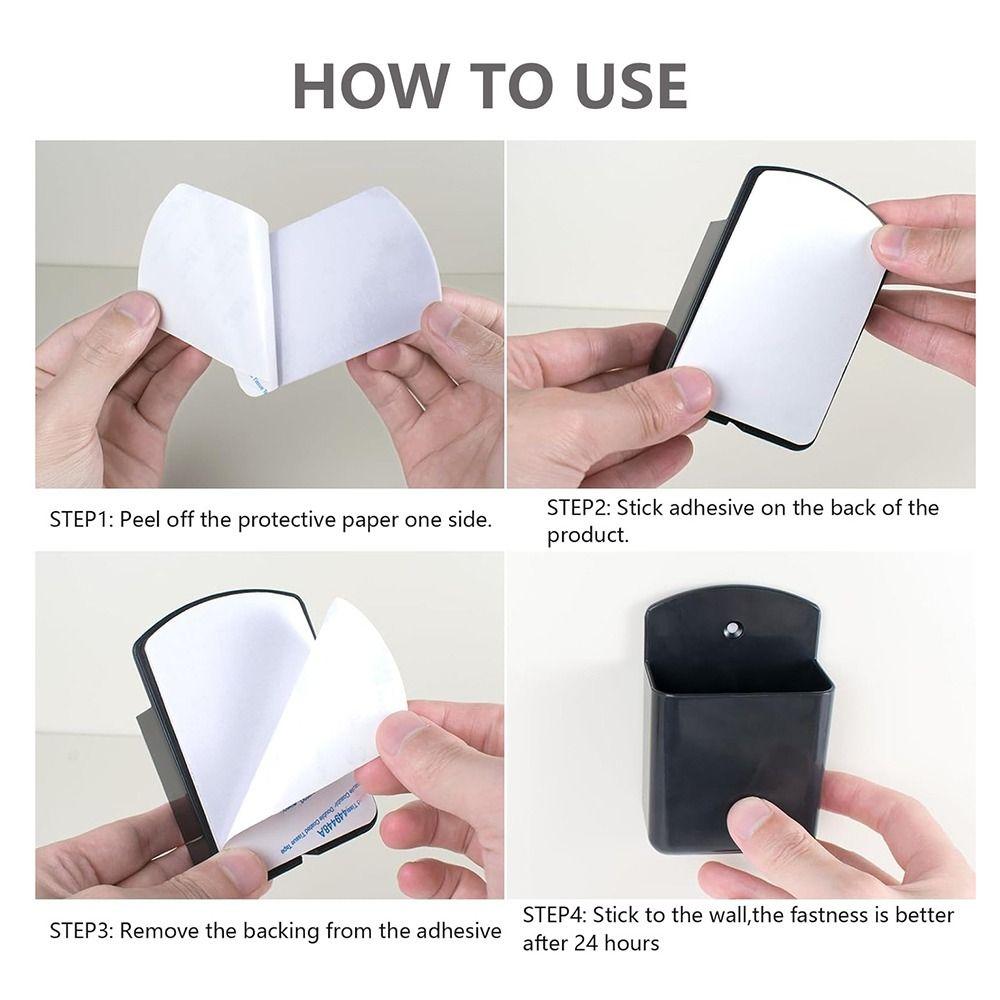 Plastic Remote Control Storage Box Wall Mount Remote Organizer Box Home Remote Control Holder