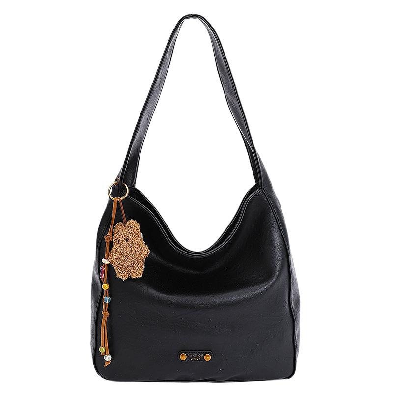 Retro Bag Women's Large Capacity 2025 New Autumn and Winter Versatile Simple Shoulder Underarm Bag Casual Commuter Tote Bag