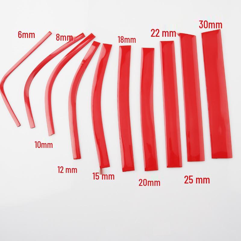 Chrome Red Sport Car Universal Anti-collision Trim Strip for Windows, Body, and Door Edges