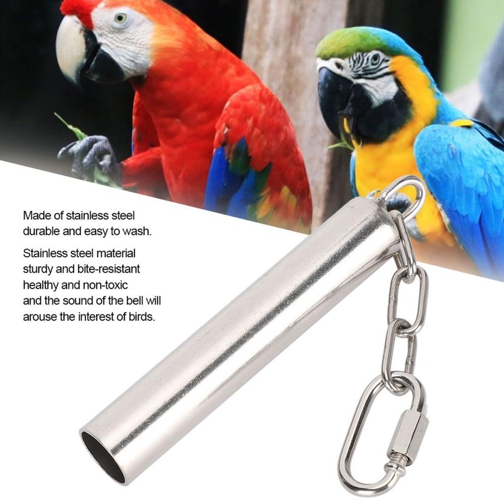 Heavy Duty Stainless Steel Bell Sweet Sound Parrot Bell Toy Durable Hanging Bell Toy Bird Cage Use