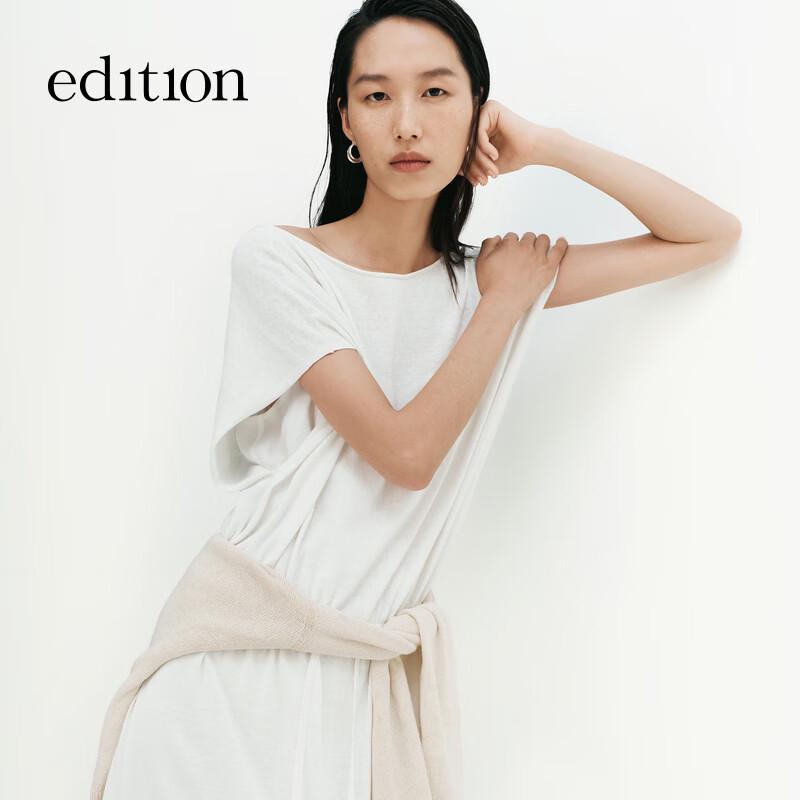 Edition Cotton Hemp Drawstring Knit Maxi Dress