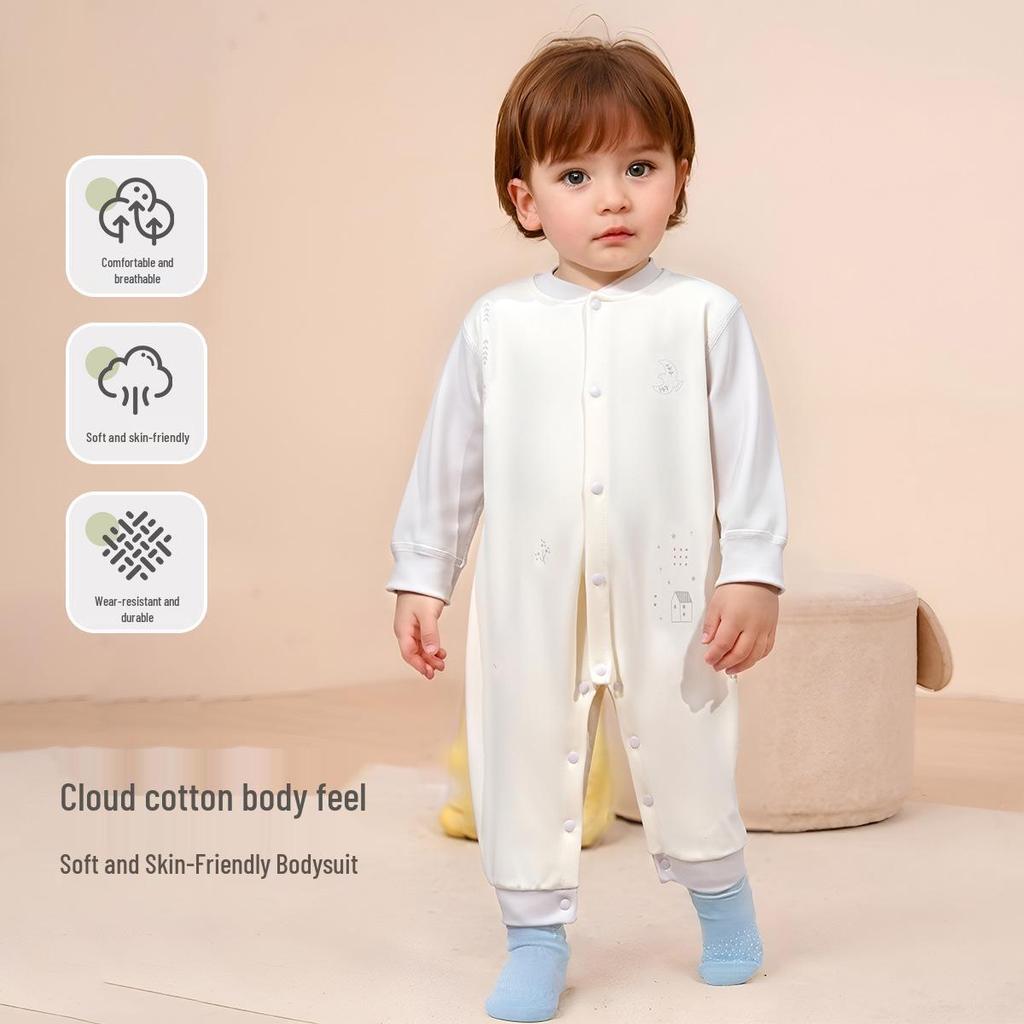 Tongtai Newborn Pure Cotton Baby Bodysuit - Spring/Autumn Jumpsuit Romper