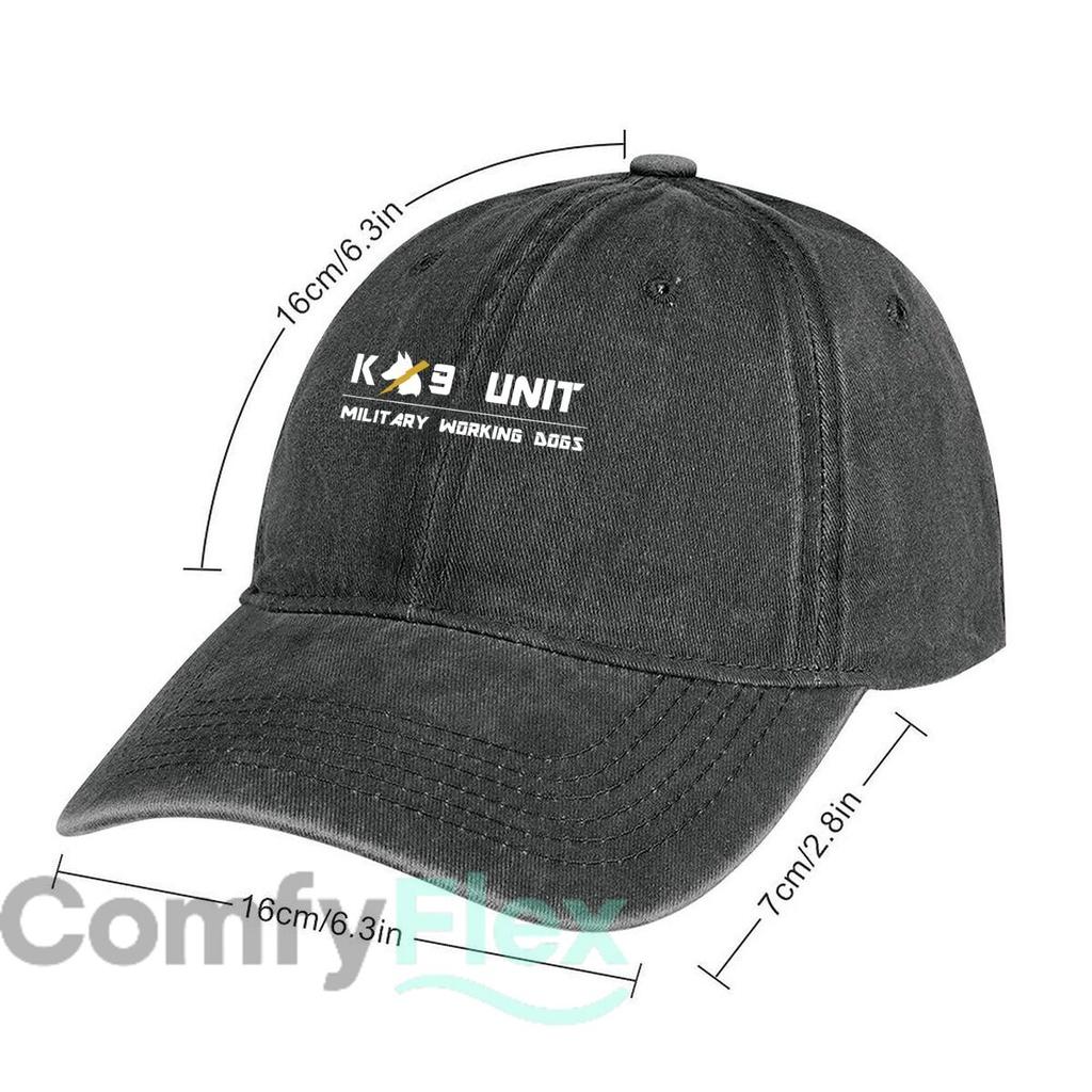 K9 Unit Military Dogs Text Fashion Washed Baseball Cap Hat Outdoor Activities