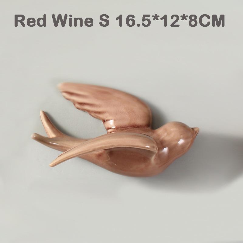 1 szt. Skandynawska ceramiczna rzeźba ptaka 3D dekoracje ścienne sztuka ptaki rzeźba do zawieszenia na ścianie figurka zwierzęcia styl europejski ozdoby do domu