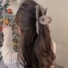 Plush Leather Bow Large Hair Claw Autumn/winter Furry Headband Womans Elegant Hair Pins Shark Clips Female Fashion Barrettes