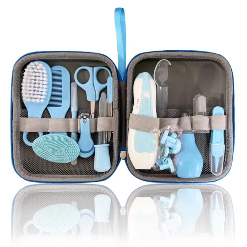 12PCS Baby Grooming and Health Kit Safety Care Set Newborn Nursery Health Care Set with Hair Comb, Nail Clippers, Aspirator