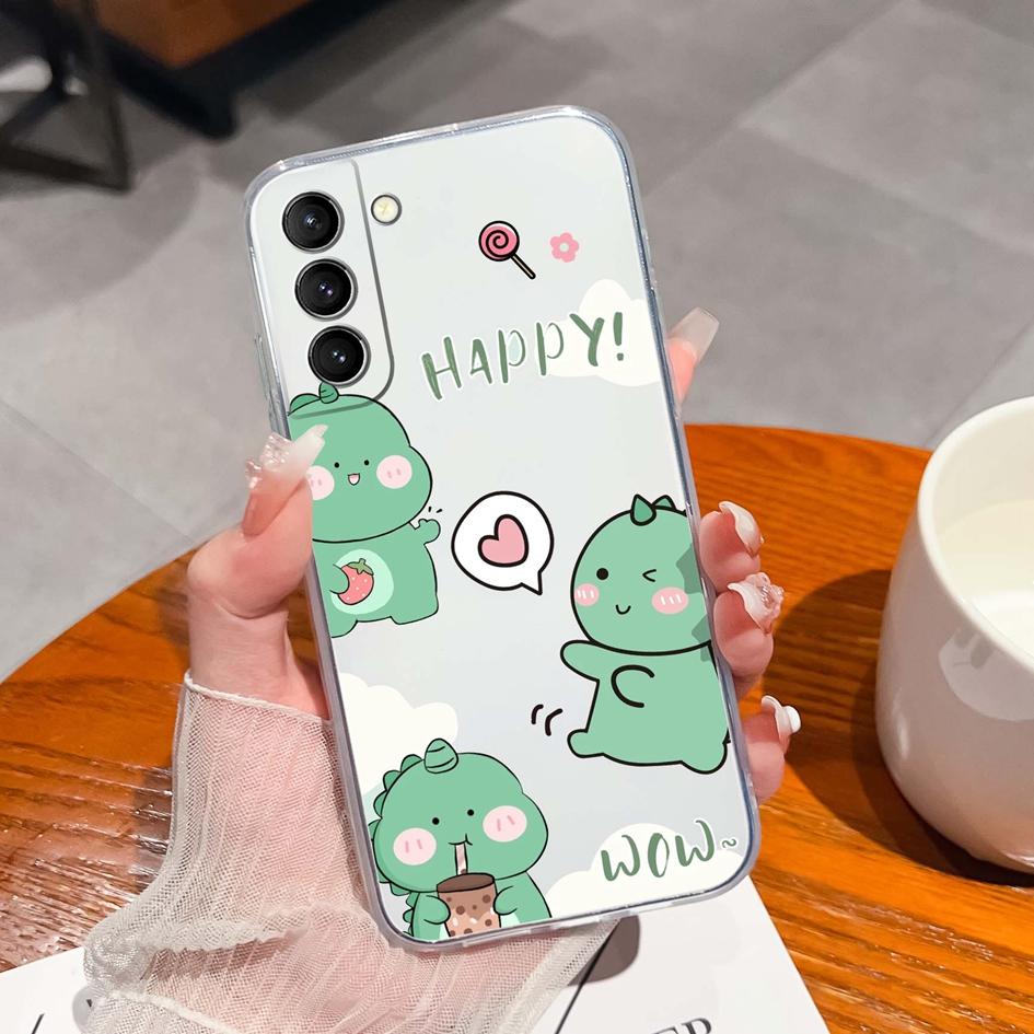 Back Cover For Samsung S21 S22 S23 Ultra Plus S6 S7 S9 Edge Bumper Case Screen Protector Luxury Graffiti Butterfly Silicone Soft TPU Transparent Shell