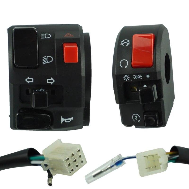 7/8" 22mm Motorcycle Switch Mount Headlight Warning Light Turn Signal Horn Start Kill Switch Motorcycle Handlebar Switch Parts