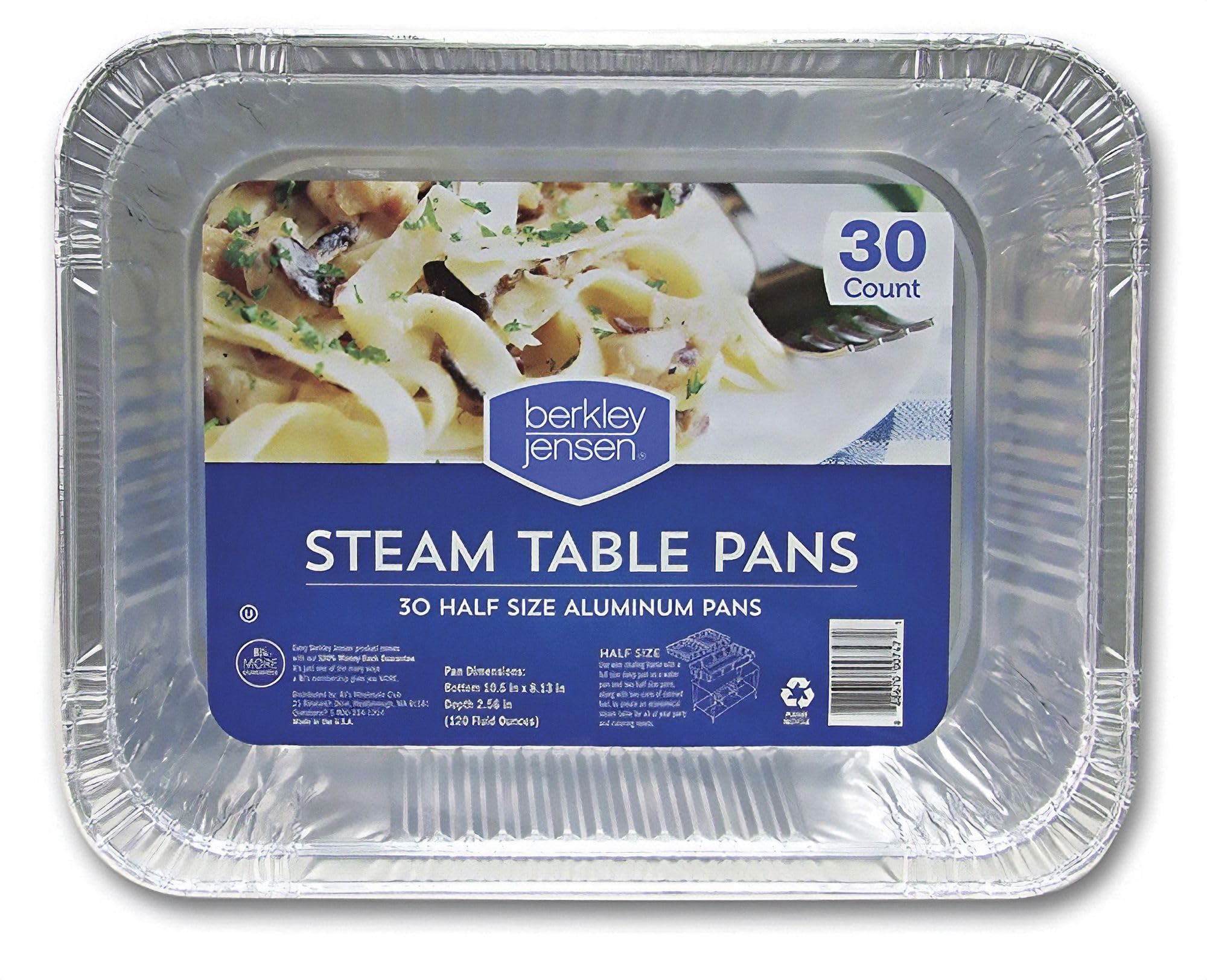

Berkley Jensen Full Size Steam Table 15 725513764 Pans, ct.