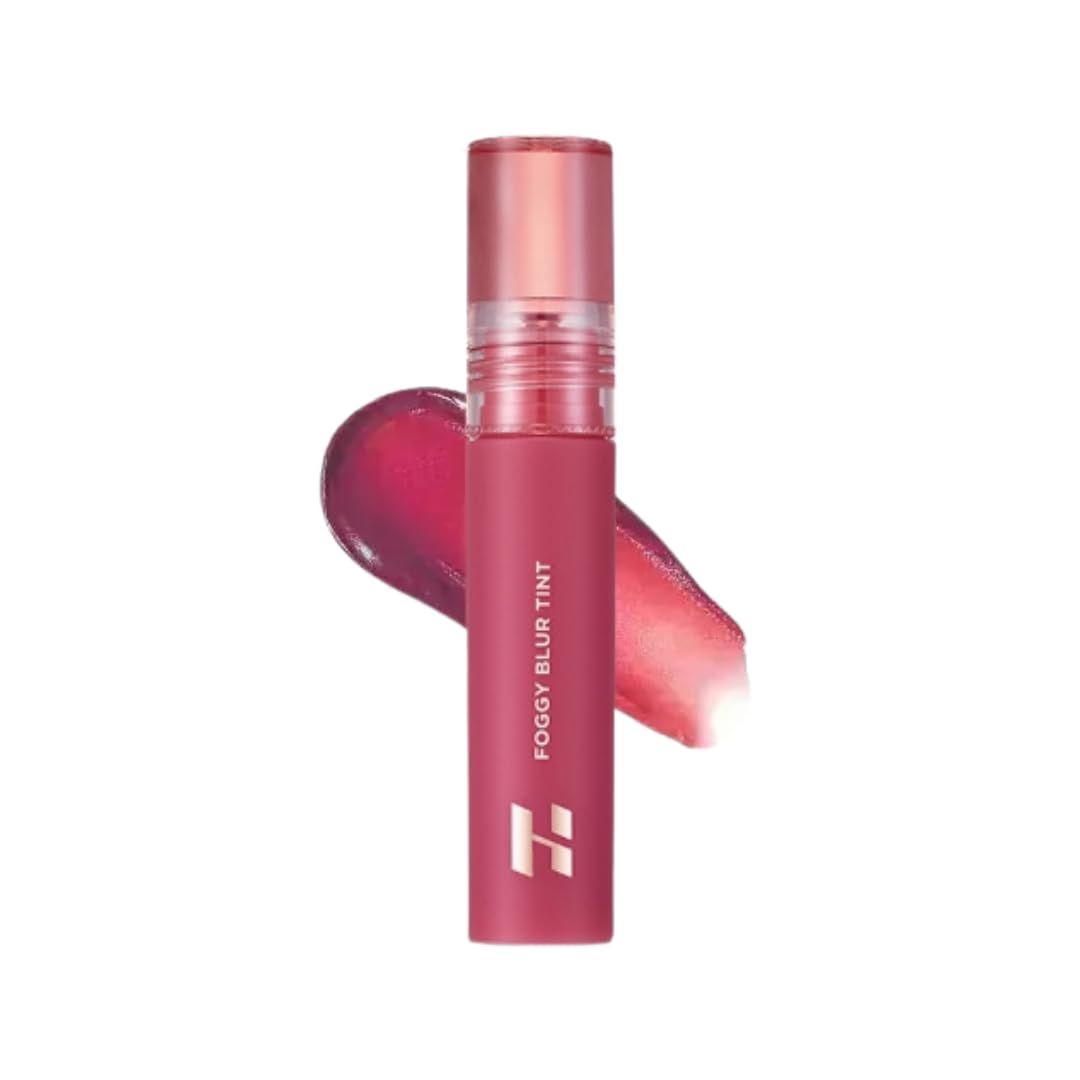 HOLIKAHOLIKA Foggy Blur Tint, a moist, misty, 30% opacity lip gloss with 4g of pigment (06 Doozy).