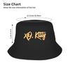 Unisex Xo Kitty Bucket Hat  Breathable Fisherman Hats Summer Vintage Fishing Caps Hawaii Pattern Visor Hat