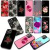 Cover for Apple iPhone 17 16 11 Pro XS Max XR 6 7 8 Plus 16E SE 2020 Air 5 SE2 Phone Case Lucky Grass Peony Rose Flower